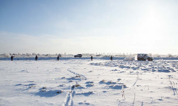 Рыбак на снегоходе заблудился на льду Обского моря