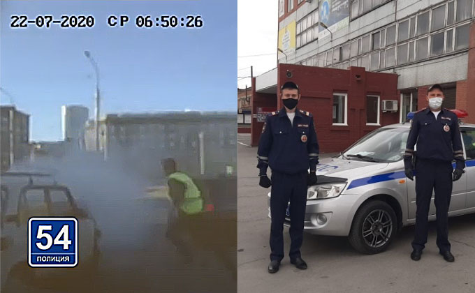 Погоню за пьяным угонщиком Lada показали в ГИБДД Новосибирска