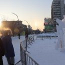 Вандалы уничтожили снежные скульптуры в Первомайском сквере