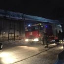 Ангар со спецтехникой горит в Новосибирске