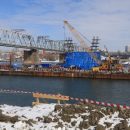 На поводок не повлияет площадка у русловых опор четвертого моста через Обь