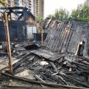 Пожар: двухэтажный дом загорелся в Октябрьском районе Новосибирска