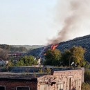 В Новосибирске вновь горит мусорный полигон Левобережный
